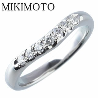 ミキモト(MIKIMOTO)のミキモト 現行モデル ダイヤ リング カーブ 0.15ct 10号 PT950 DGR-1356R MIKIMOTO【14410】(リング(指輪))