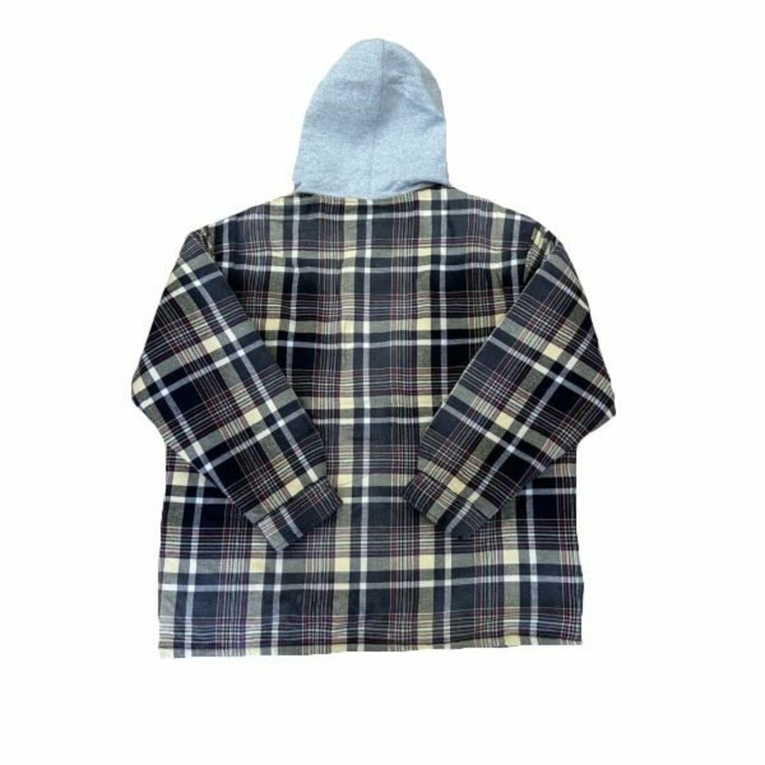 シュプリーム×ディッキーズ/Supreme×Dickies/Plaid Hooded Zip Up Shirt/コットン×ポリエステル/2023FW/ブラック/黒/#L【SA7519】 1