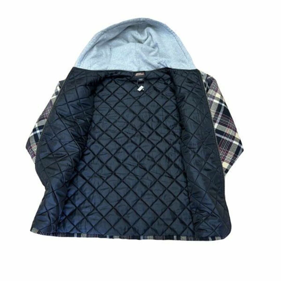 シュプリーム×ディッキーズ/Supreme×Dickies/Plaid Hooded Zip Up Shirt/コットン×ポリエステル/2023FW/ブラック/黒/#L【SA7519】 2