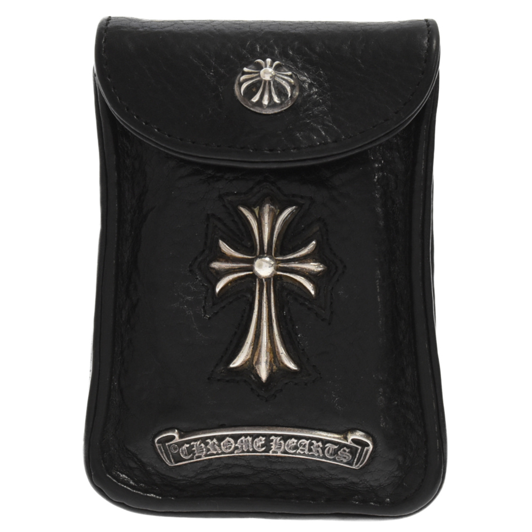 CHROME HEARTS クロムハーツ BLT POUCH CIGARETTE2 ロゴプレートシガレットレザーケース ギャランティ有