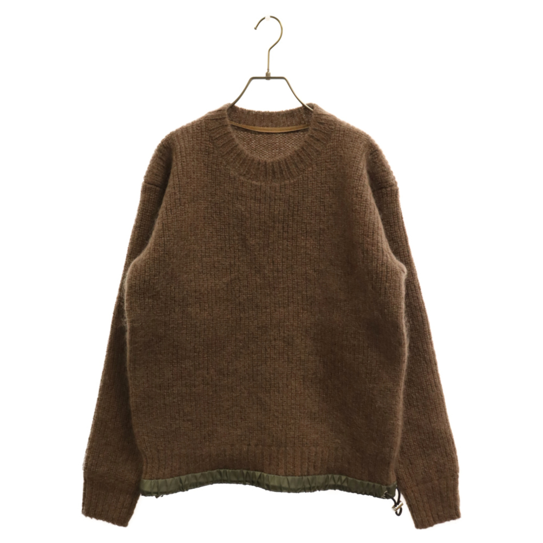 559センチ肩幅Sacai サカイ 22SS Mohair Knit Pullover モヘア ニット 長袖セーター プルオーバー ブラウン/カーキ 22-02861M