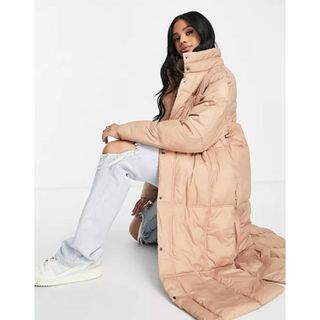 エイソス(asos)のQED LONDON マキシ ロング パフ 中綿 コート ジャケット 1.9万円(ロングコート)