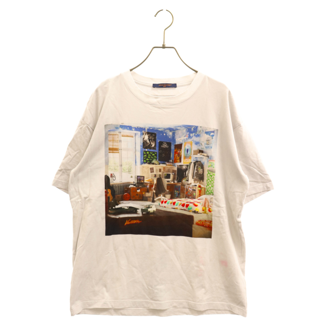 56センチ肩幅LOUIS VUITTON ルイヴィトン 23AW プリンテッドコットン 半袖 Tシャツ カットソー ホワイト 1ABY43