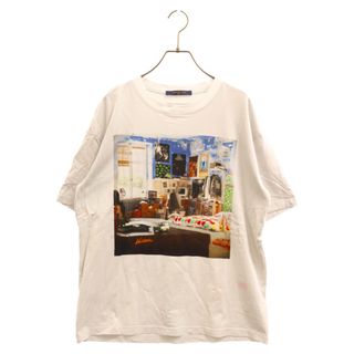 ルイヴィトン(LOUIS VUITTON)のLOUIS VUITTON ルイヴィトン 23AW プリンテッドコットン 半袖 Tシャツ カットソー ホワイト 1ABY43(Tシャツ/カットソー(半袖/袖なし))