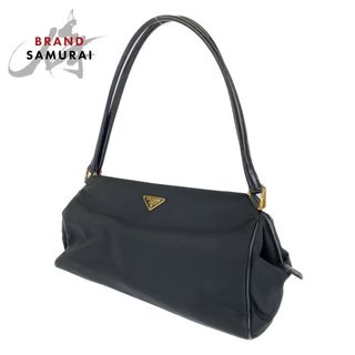 プラダ(PRADA)のPRADA プラダ テスート ブラック 黒 ゴールド金具 ナイロン /レザー ハンドバッグ トートバッグ レディース 403661 【中古】(ハンドバッグ)