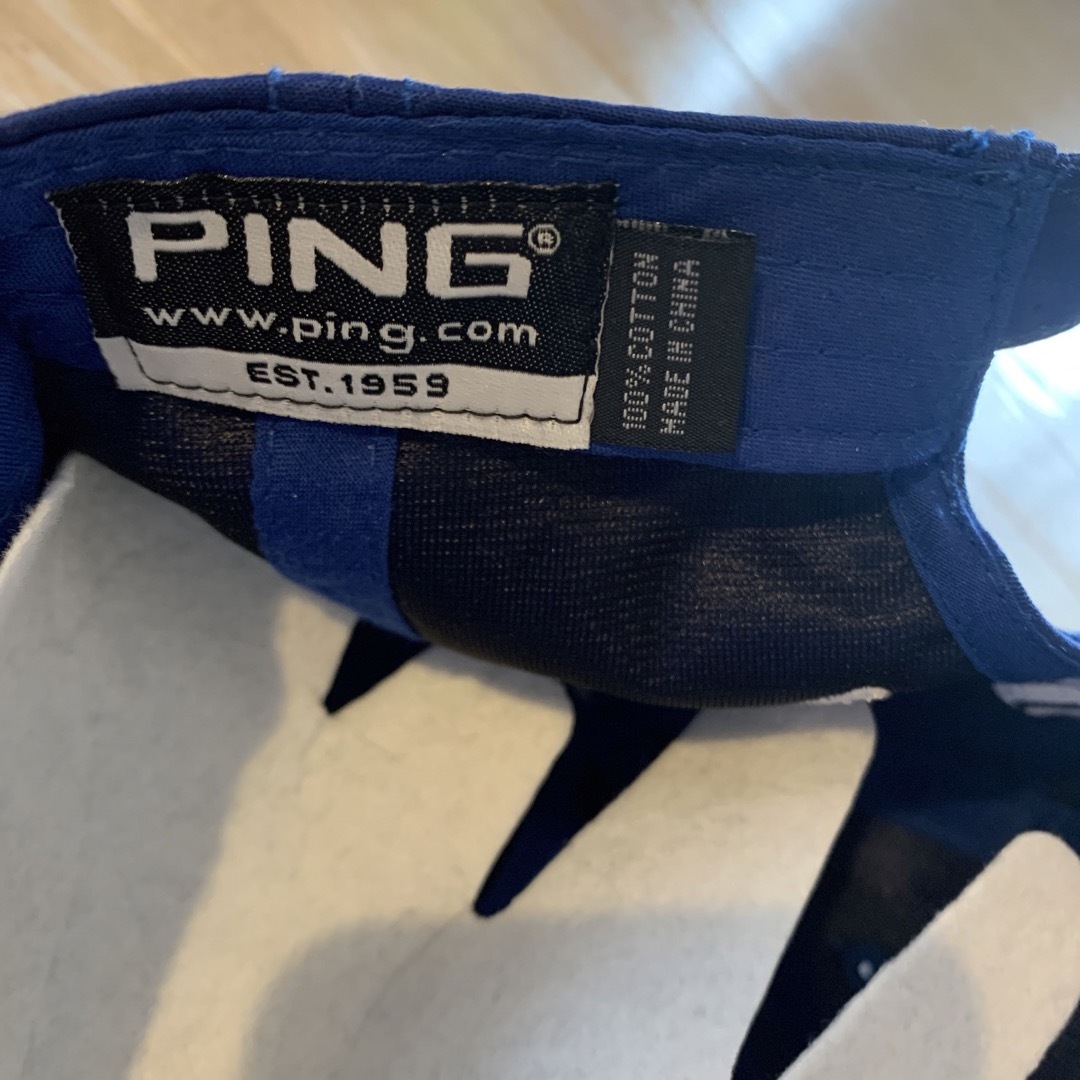 PING(ピン)の未使用⭐︎PING ブルー　キャップ⭐︎ジュニア レディースの帽子(キャップ)の商品写真