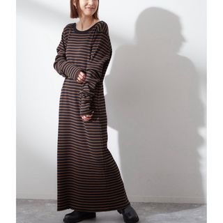 ジャーナルスタンダード(JOURNAL STANDARD)のUhrウーアborder rib dress(ロングワンピース/マキシワンピース)