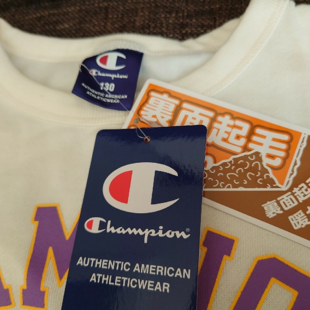 Champion(チャンピオン)のChampion裏起毛トレーナー キッズ/ベビー/マタニティのキッズ服女の子用(90cm~)(Tシャツ/カットソー)の商品写真