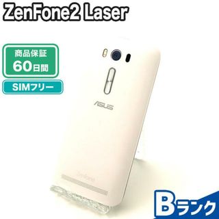 ゼンフォン(ZenFone)のSIMフリー ZenFone2 Laser ZE500KL 16GB ホワイト SIMフリー Bランク 本体【ReYuuストア】(スマートフォン本体)