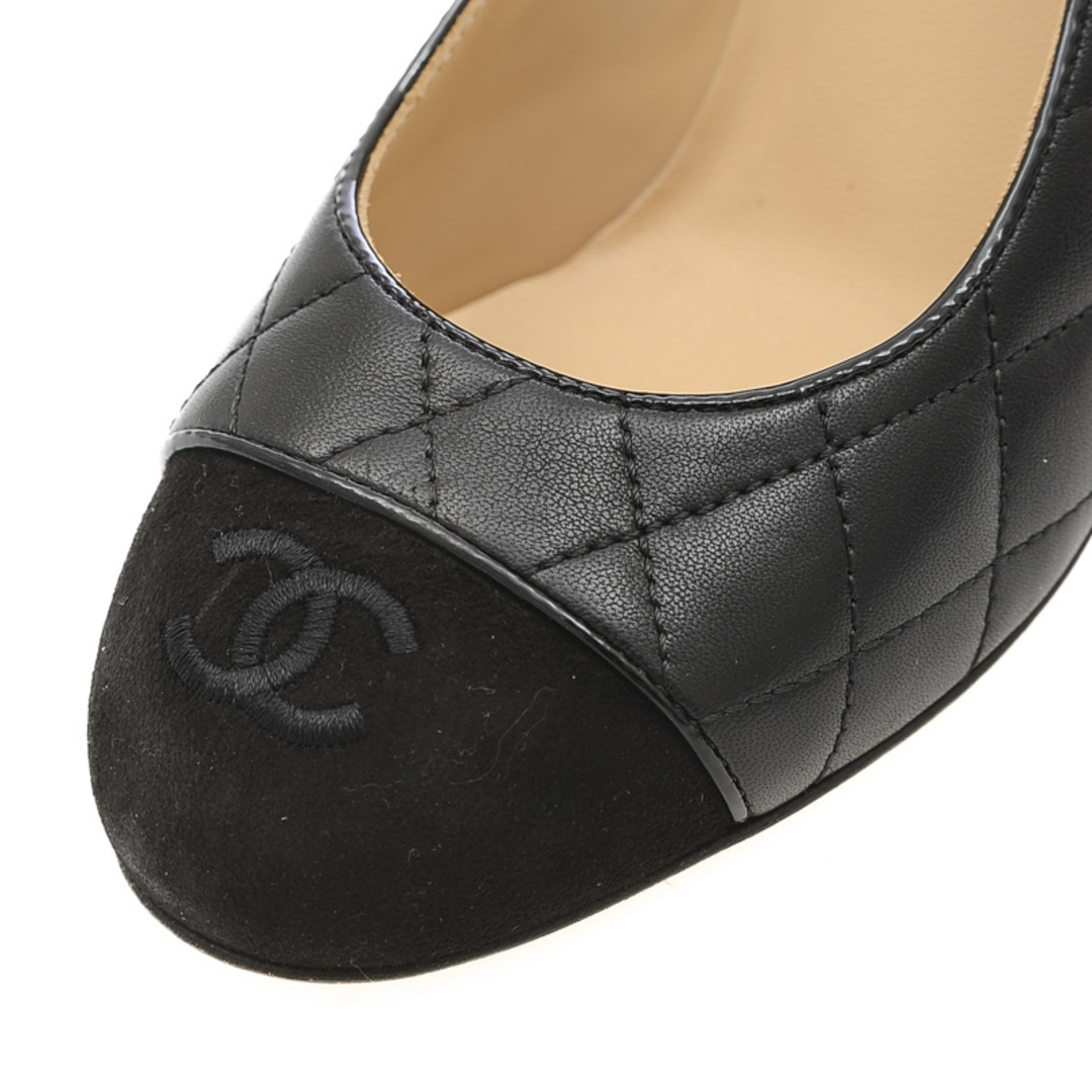 CHANEL - シャネル パンプス レザー/スエード ブラック 36.5サイズ