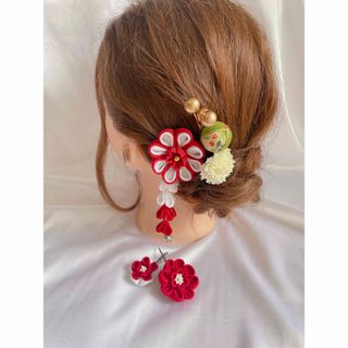 つまみ細工　髪飾り(ヘアアクセサリー)