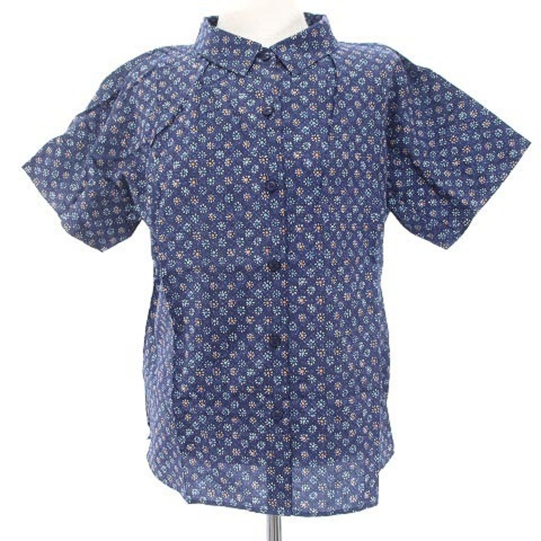 McGREGOR(マックレガー)のマックレガー マクレガー レインスプーナー シャツ ブラウス 半袖 ネイビー M レディースのトップス(シャツ/ブラウス(半袖/袖なし))の商品写真