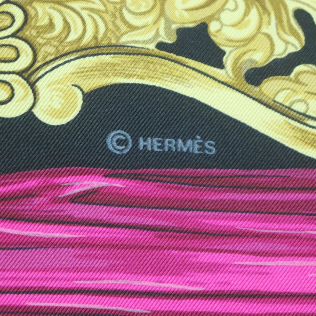 未使用品▼HERMES エルメス カレ90 ETRIERS 鐙柄・馬具柄 F.de LA PERRIERE シルク100% スカーフ フランス製 タグ付き