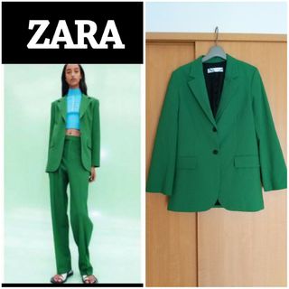 ザラ(ZARA)のZARA★素敵なグリーンジャケット(テーラードジャケット)