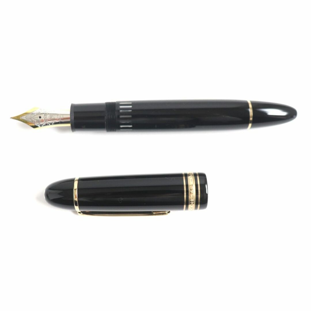 美品▼MONTBLANC モンブラン マイスターシュテュック 149 ホワイトスター ペン先18K 万年筆 ブラック×ゴールド Mニブ ドイツ製