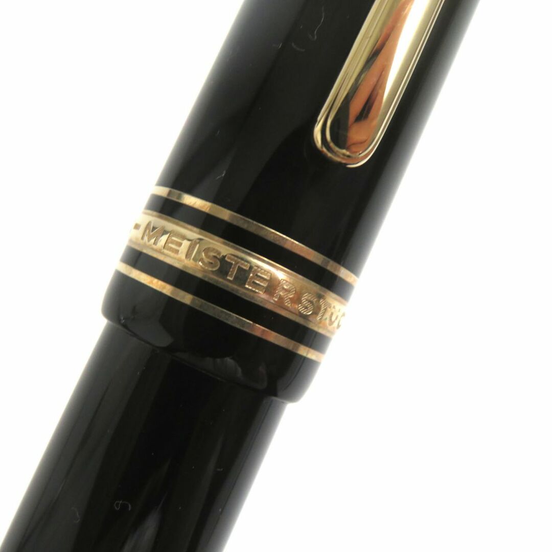 美品▼MONTBLANC モンブラン マイスターシュテュック 149 ホワイトスター ペン先18K 万年筆 ブラック×ゴールド Mニブ ドイツ製