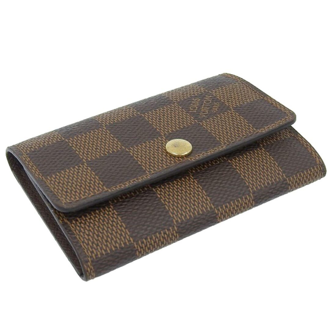 【本物保証】 箱・布袋付 超美品 ルイヴィトン LOUIS VUITTON ダミエ ミュルティクレ6 キーケース6本用 鍵入れ エベヌ N62630