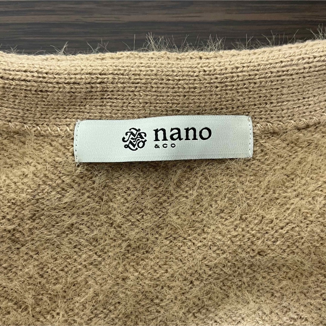 nano・universe(ナノユニバース)の【nano】ナノ 新品未使用 カーディガン ベージュ SIZE 36 レディースのトップス(カーディガン)の商品写真