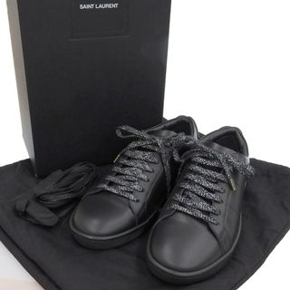 サンローラン(Saint Laurent)の【本物保証】 箱・布袋付 新品同様 サンローラン SAINT LAURENT スニーカー ローカット 靴 リップ 唇 レザー ブラック 40 485275 メンズ(スニーカー)