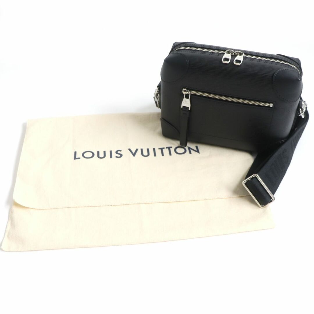 極美品▼LOUIS VUITTON ルイヴィトン M56599 マル・スープル エピ レザー ショルダーバッグ ノワール シルバー金具 伊製 メンズ 保存袋付