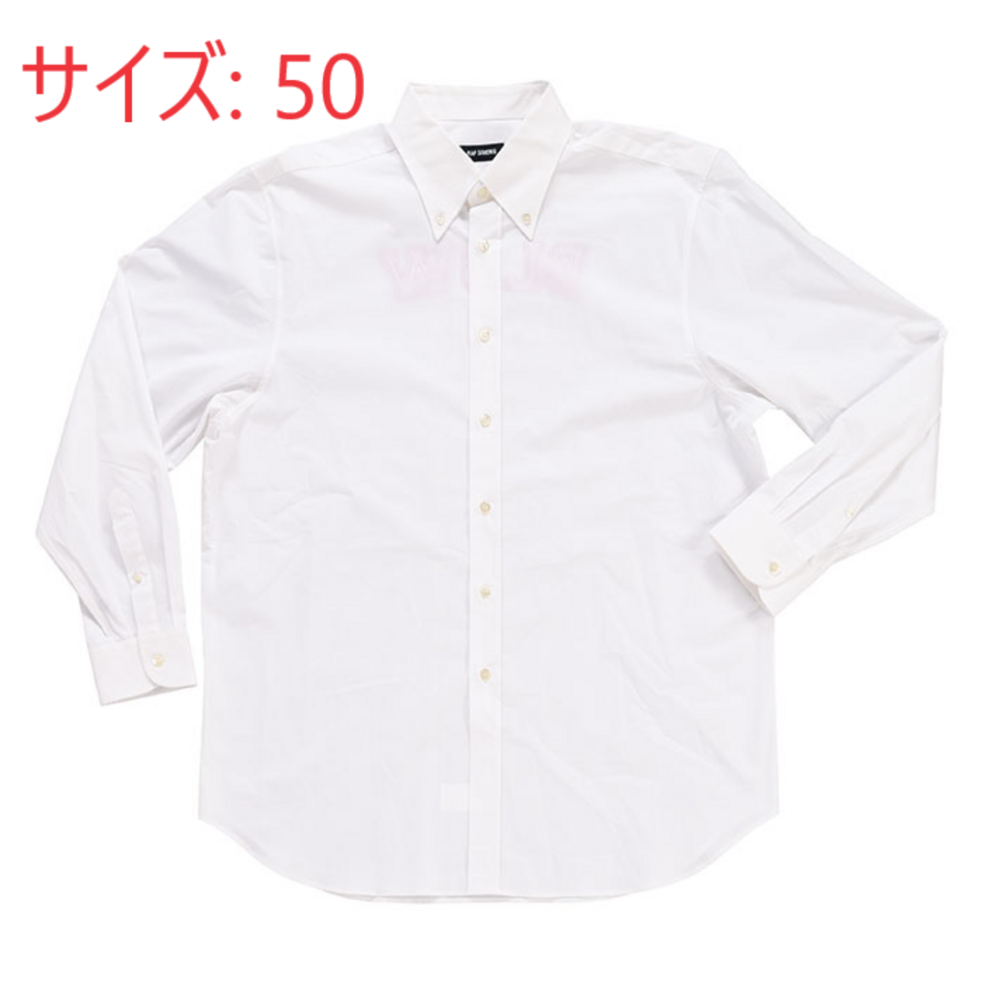 【難】ラフシモンズ 長袖 カジュアルシャツ ホワイト50 | フリマアプリ ラクマ