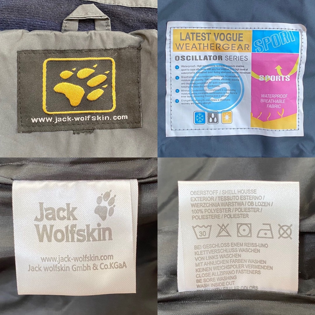 Jack Wolfskin(ジャックウルフスキン)のJack Wolfskin ジャックウルフスキン 防水マウンテンパーカー グレー メンズのジャケット/アウター(ナイロンジャケット)の商品写真