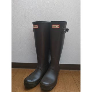 ハンター(HUNTER)のHUNTER　レインブーツ　ビターチョコ　22.5cm(ブーツ)