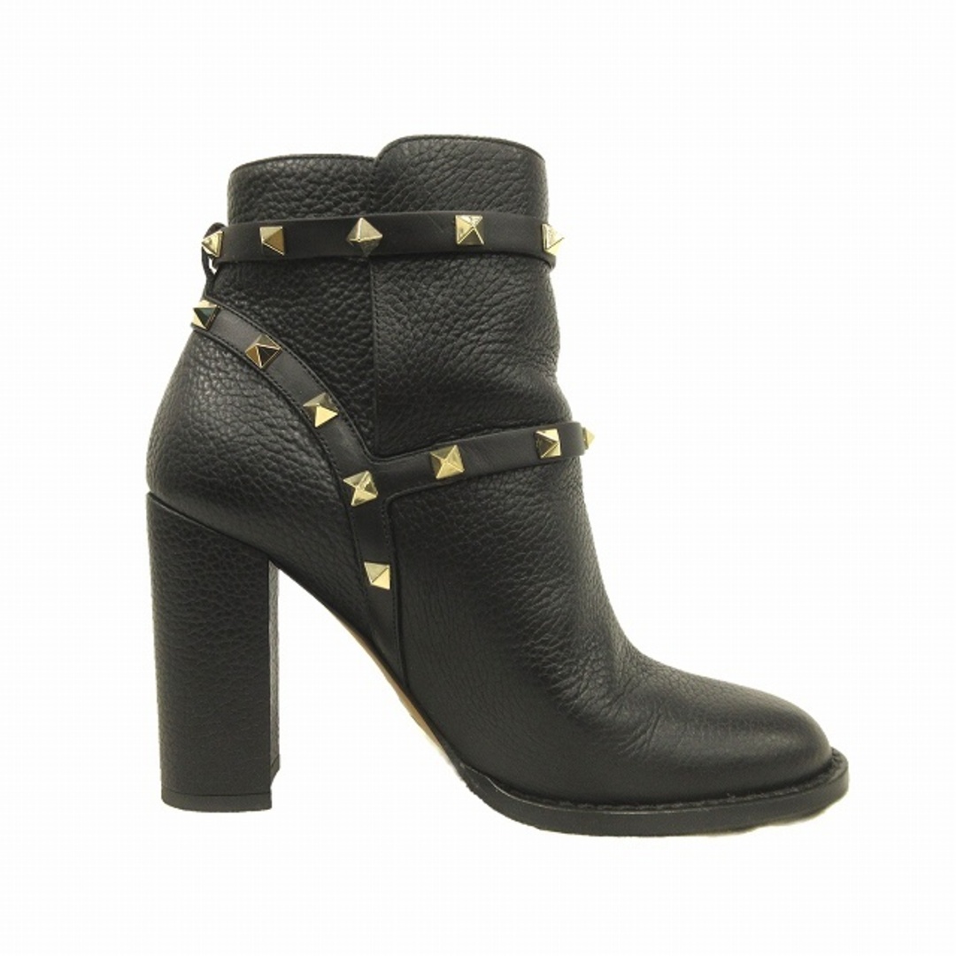 ヴァレンティノ VALENTINO ロックスタッズ ショート レザー ブーツ-