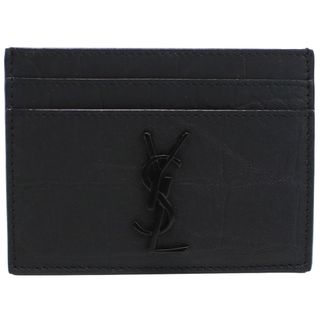 サンローラン(Saint Laurent)のSAINT LAURENT サンローラン 485631 カードケース ブラック メンズ(名刺入れ/定期入れ)