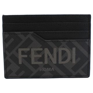 フェンディ(FENDI)のFENDI フェンディ 7M0333 カードケース グレー系 ブラック メンズ(名刺入れ/定期入れ)