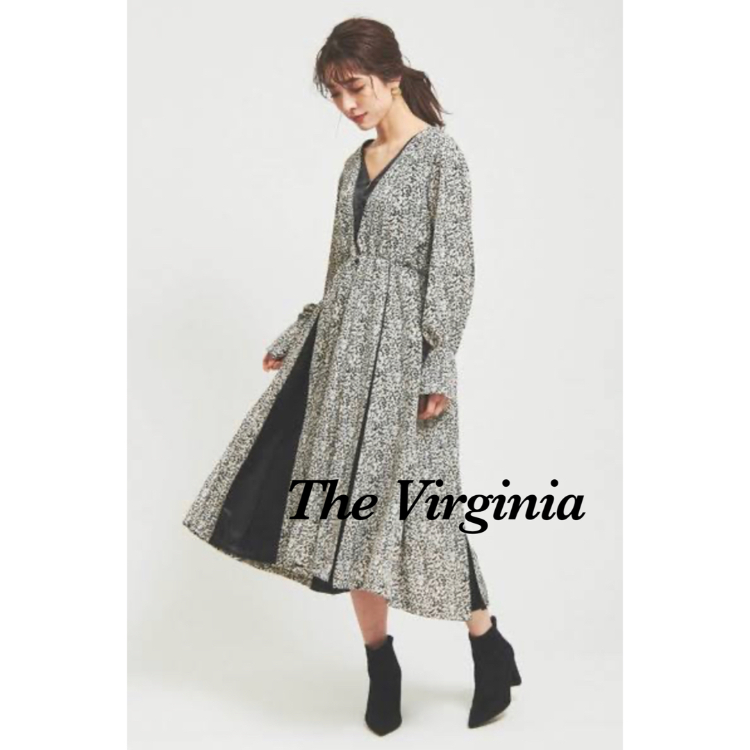 The Virgnia(ザヴァージニア)の【新品】The Virginia サテン切替花柄ワンピース レディースのワンピース(ロングワンピース/マキシワンピース)の商品写真