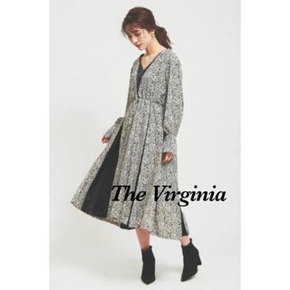 ザヴァージニア(The Virgnia)の【新品】The Virginia サテン切替花柄ワンピース(ロングワンピース/マキシワンピース)