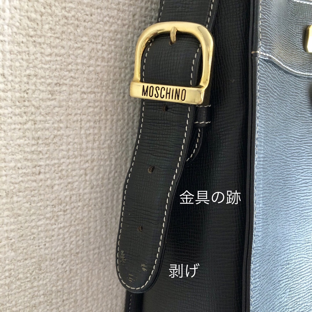 MOSCHINO - MOSCHINO ハート チャーム ハンドバッグ バッグ モスキーノ ...