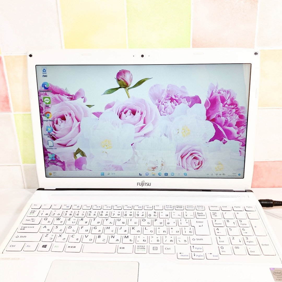 超大容量1TB&メモリ8GB✨すぐ使える富士通白ノートパソコン✨初心者