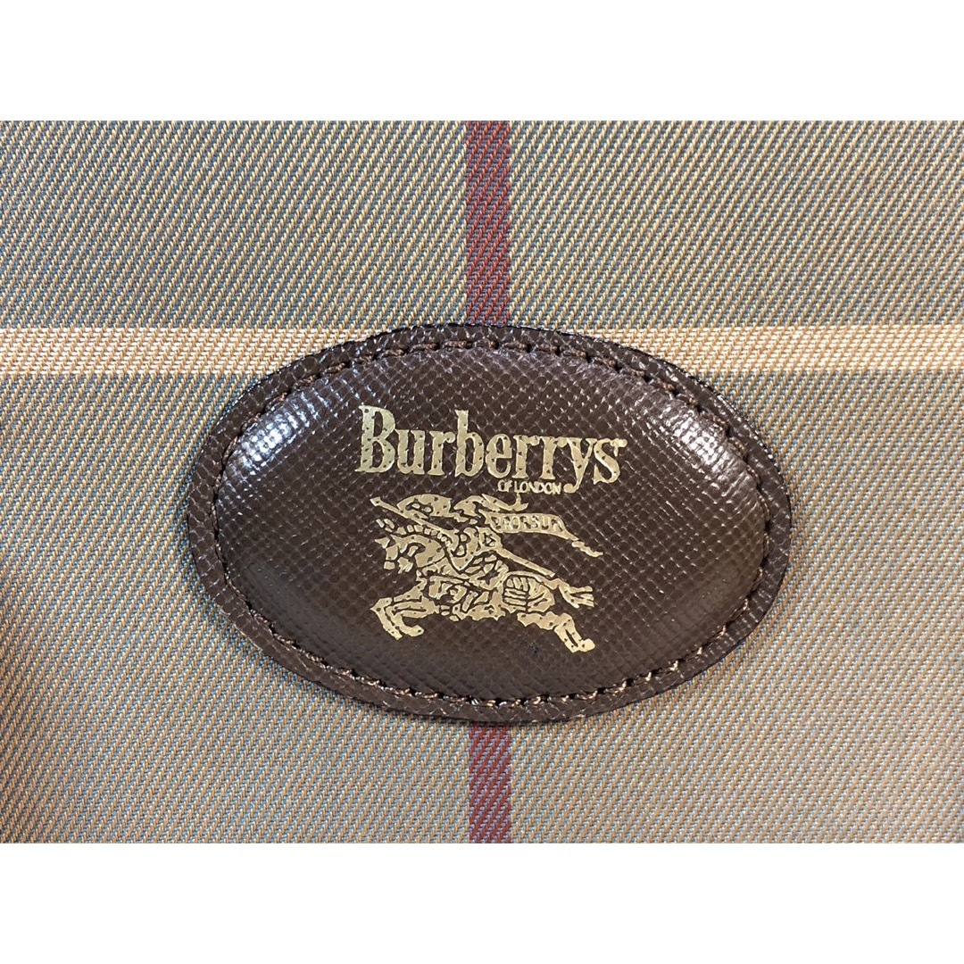 BURBERRY(バーバリー)の美品 バーバリーズ レザーノバチェック カーキ　ボストンバッグ ハンドバッグ レディースのバッグ(ボストンバッグ)の商品写真