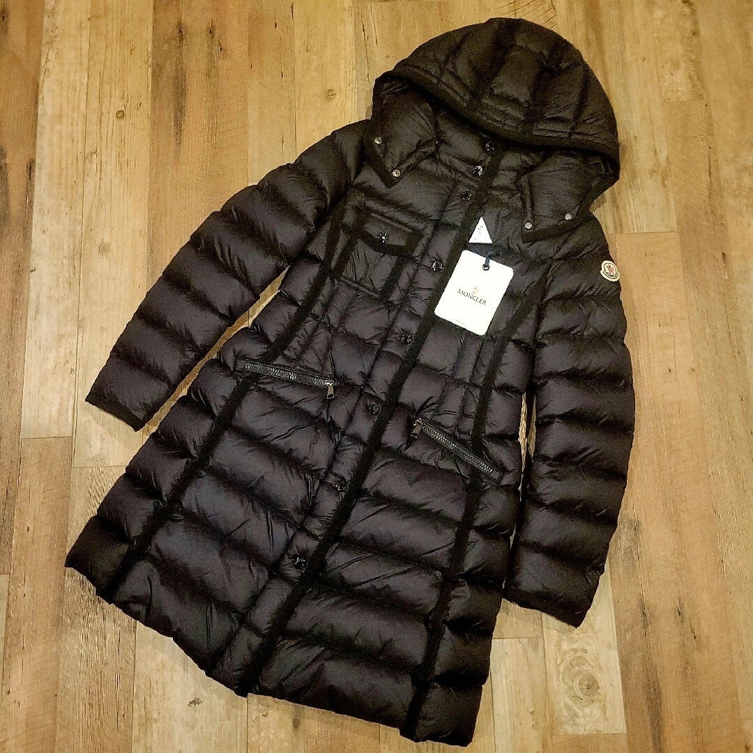 エルミンヌ モンクレール MONCLER ロング 正規品 ブラック