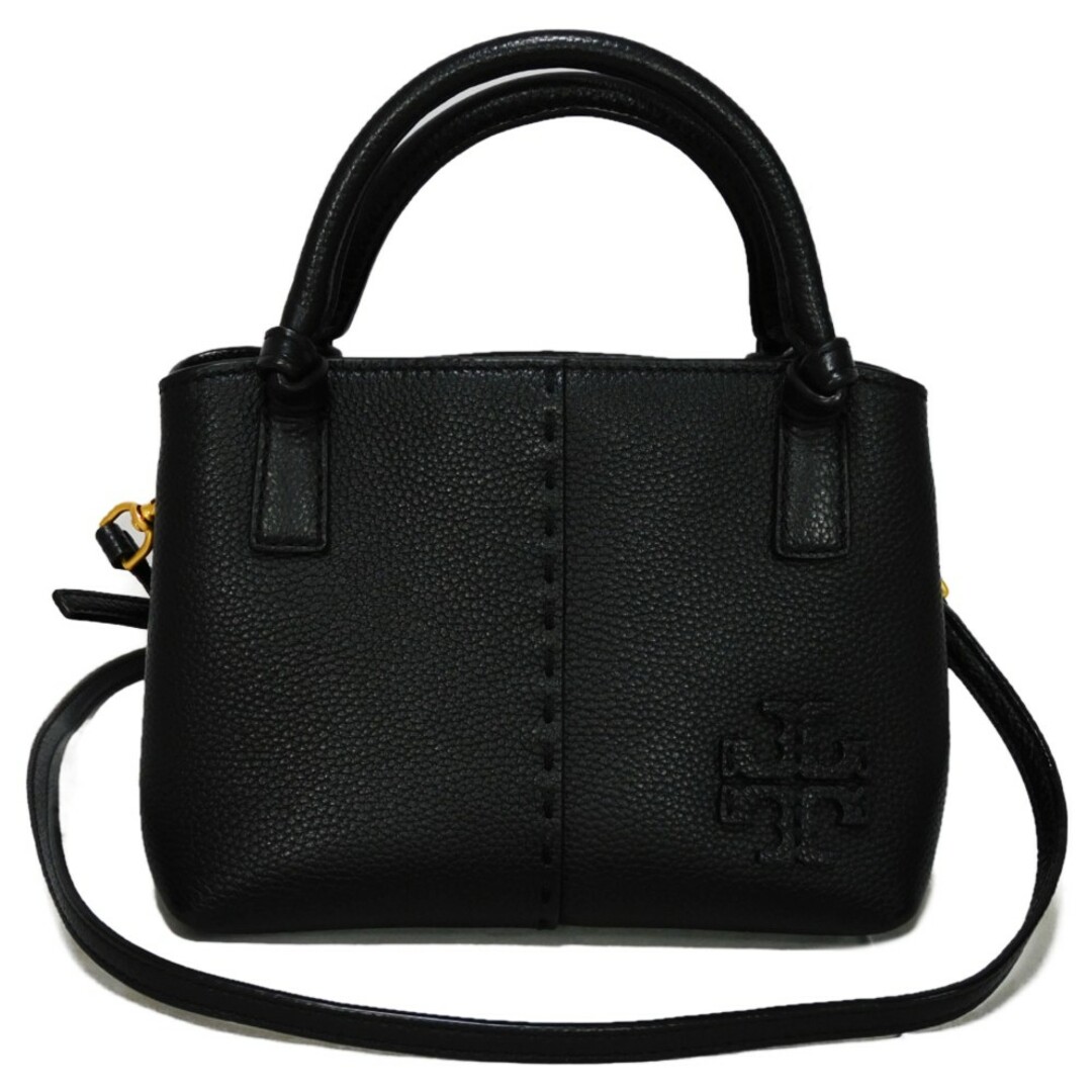 極美品 TORY BURCH ショルダーバッグ チェーン ロゴ型押し レザー