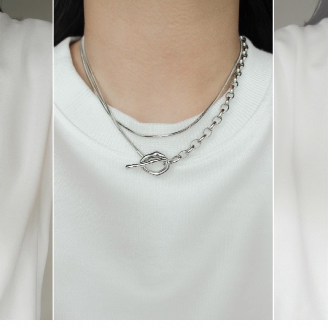 ebine Long Mantle Necklace マンテル　シルバー レディースのアクセサリー(ネックレス)の商品写真