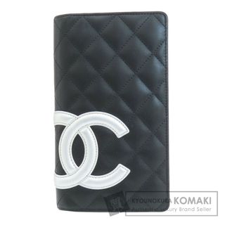 CHANEL カンボンライン シルバー金具 長財布（小銭入れあり） カーフ レディース