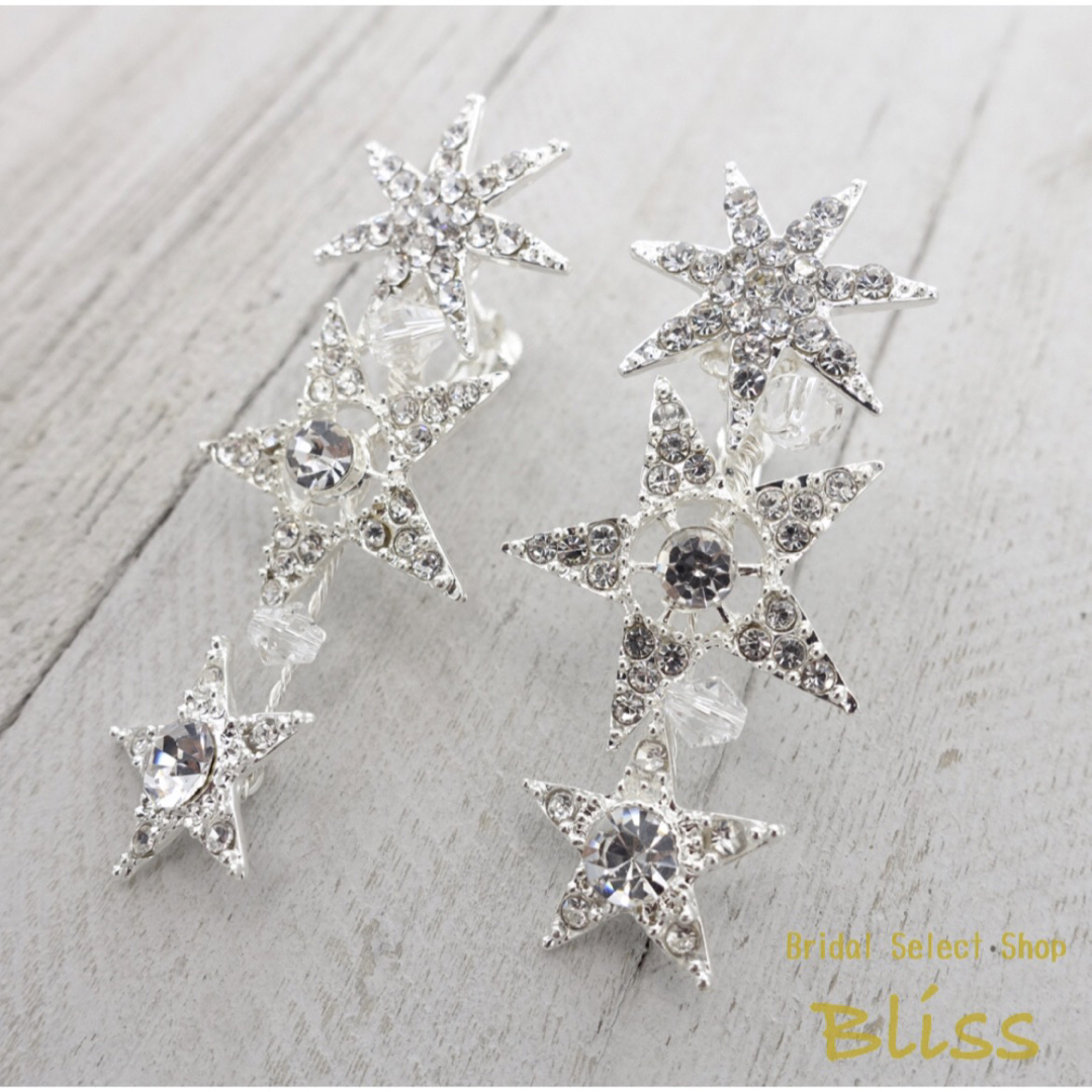 Bliss(ブリス)のブライダルアクセサリー 星 ピアス レディースのアクセサリー(ピアス)の商品写真