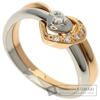 スタージュエリー(STAR JEWELRY)のSTAR JEWELRY ダイヤモンド 2連 リング・指輪 PT900 K18PG レディース(リング(指輪))