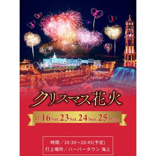 ★★様専用　　長崎　ハウステンボスクリスマス花火チケット　4席(遊園地/テーマパーク)