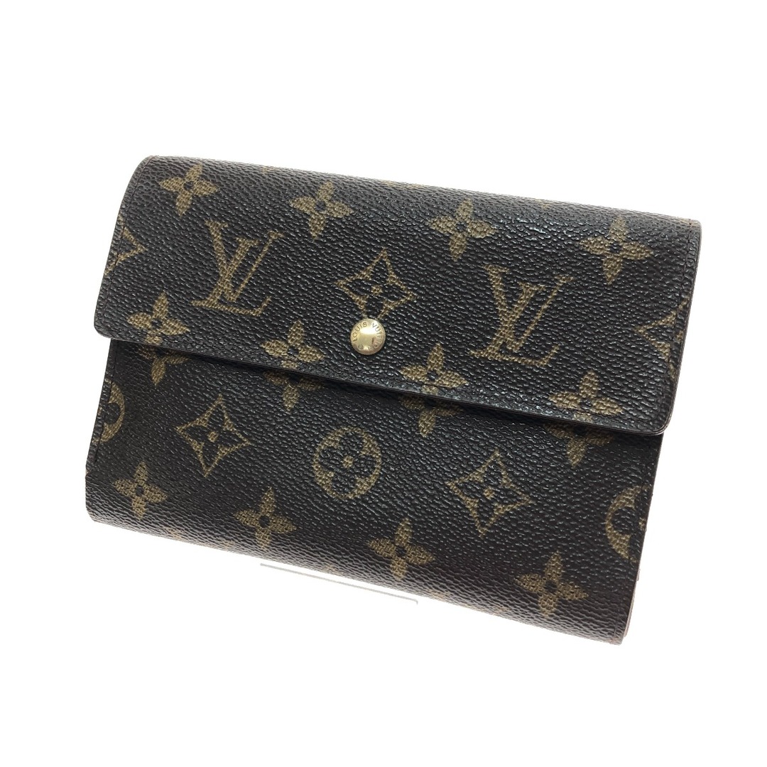 財布□□LOUIS VUITTON ルイヴィトン モノグラム ポルト トレゾール・エテュイ パピエ 三つ折財布 本体のみ M61202