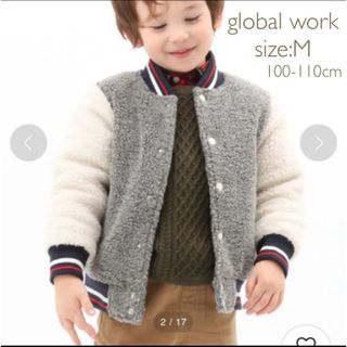 グローバルワーク(GLOBAL WORK)のglobalwork 袖切り替えスタジャン ボアアウター(ジャケット/上着)