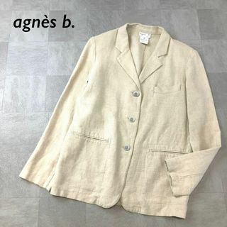 アニエスベー(agnes b.)の【高級リネン100％】フランス製 agnes.b テーラードジャケット(テーラードジャケット)