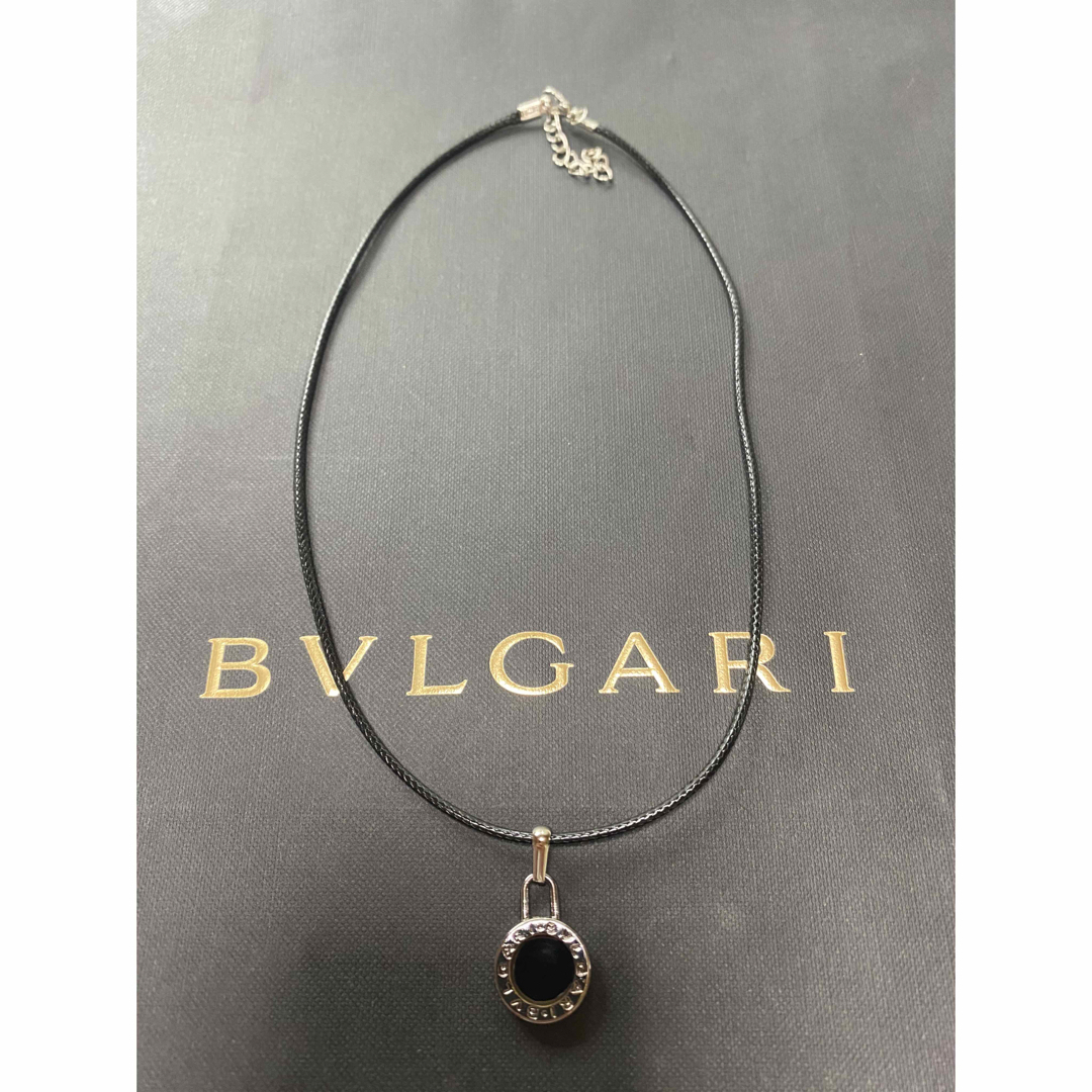 【正規新品】BVLGARI ペンダント チャーム +チェーン 革紐 ネックレス