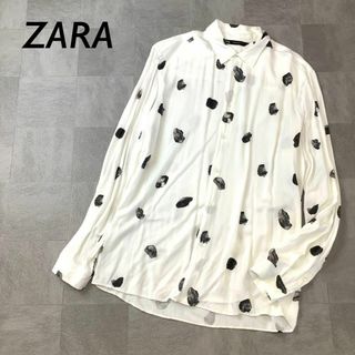 ザラ(ZARA)のZARA ザラ 隕石総柄 デザイン レーヨンシャツ メンズ USA L(シャツ)