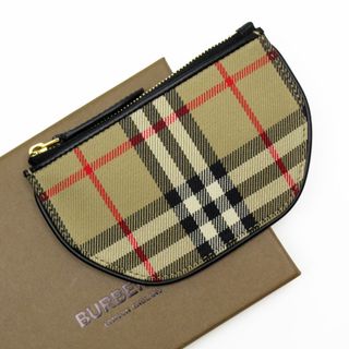 バーバリー(BURBERRY)のバーバリー BURBERRY コインケース キャンバス ベージュ×ブラック×レッド ユニセックス 送料無料【中古】 g3898g(コインケース)