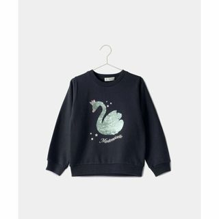 ロペピクニック(Rope' Picnic)の【ネイビー（40）】【KIDS】白鳥スパンコール裏起毛トレーナー(Tシャツ/カットソー)