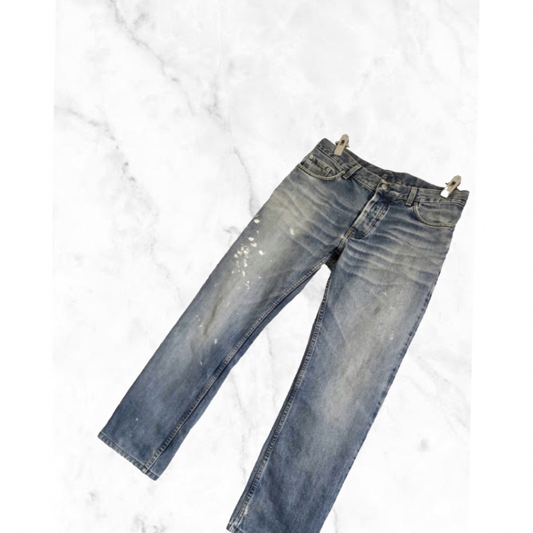 helmut lang 本人期　90s paint denim pantsメンズ